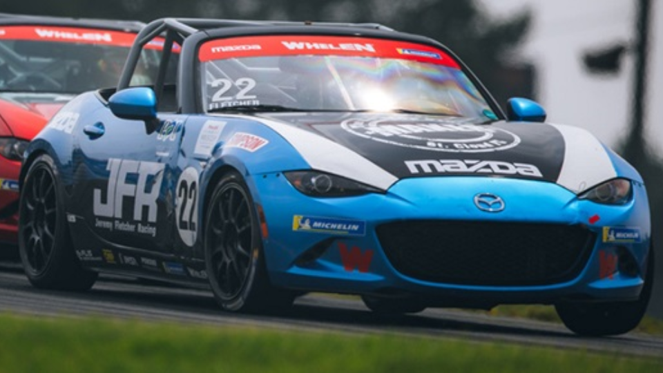 Fletcher Charges to Whelen Mazda MX-5 Cup Win at Mid-Ohio