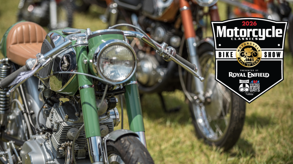 Motorcycle Classics and Royal Enfield Return as Sponsors of the AMA Motorcycle Hall of Fame Bike Show at AMA Vintage Motorcycle Days