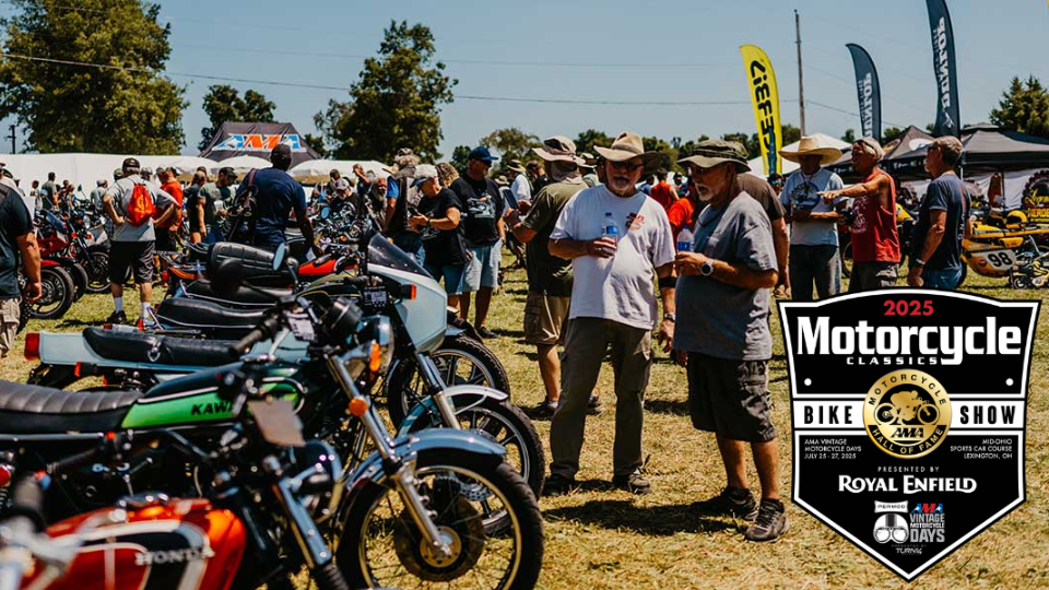 Motorcycle Classics and Royal Enfield to Sponsor the AMA Motorcycle Hall of Fame Bike Show at AMA Vintage Motorcycle Days