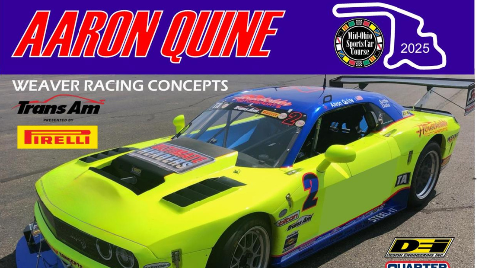 Aaron Quine Returning to Trans Am Series in Team Weaver TA Dodge Challenger