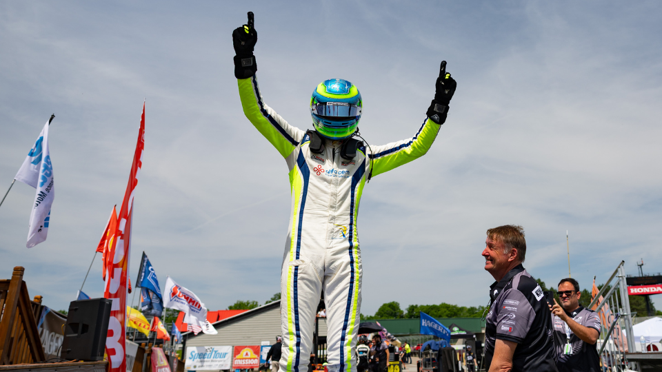 Bruno Ribeiro Wins Race 1 at Mid-Ohio Sports Car Course