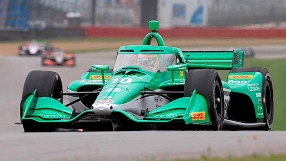 Palou Paces Practice in Mixed Conditions at Mid-Ohio