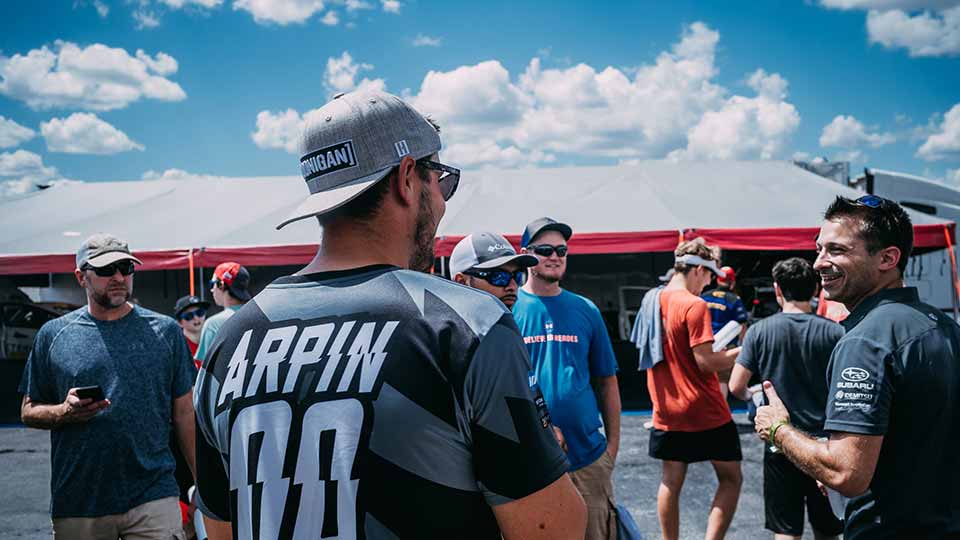 Steve Arpin in the paddocks