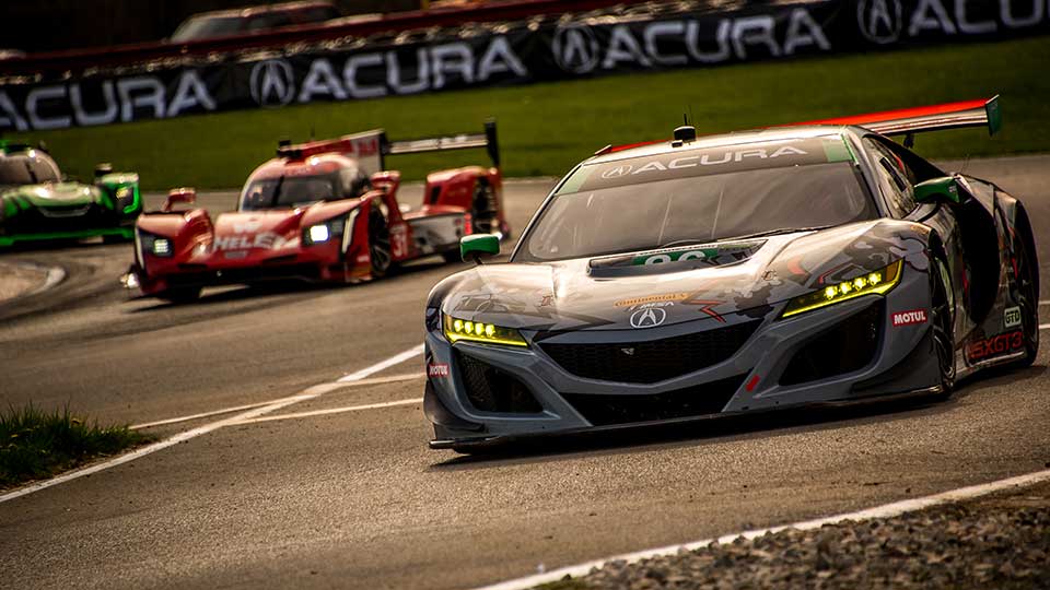 WeatherTech Championship Cars race around Mid-Ohio Sports Car Course