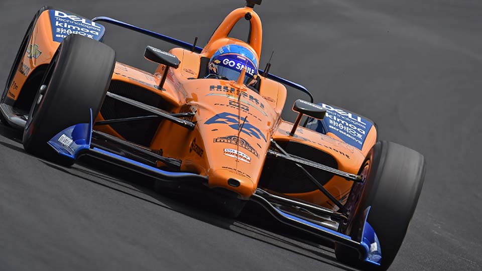 McLaren Indy Car on track