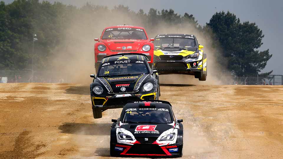 ARX cars hit a jump